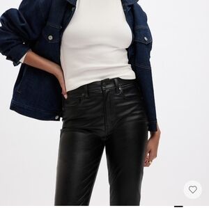 Gap Faux Leather Straight Leg Pants. S